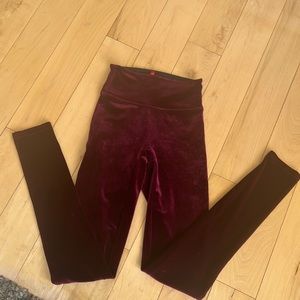 Spanx Rich Burgundy leggings Red Velvet —XS PETITE—